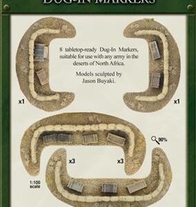 Flames of War: Desert Sandbags Dug In Markers