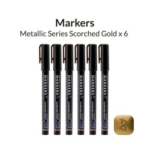 Metallic Series Markers - Scorched Gold - pack of 6