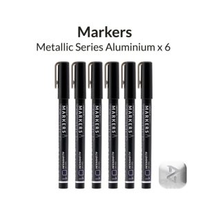 Metallic Series Markers - Aluminium - pack of 6