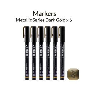 Metallic Series Markers - Dark Gold - pack of 6