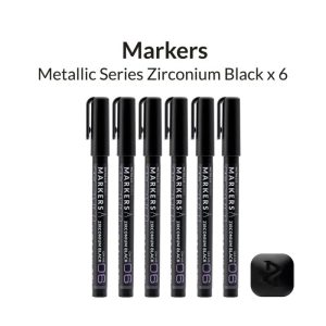 Metallic Series Markers - Zirconium Black - pack of 6