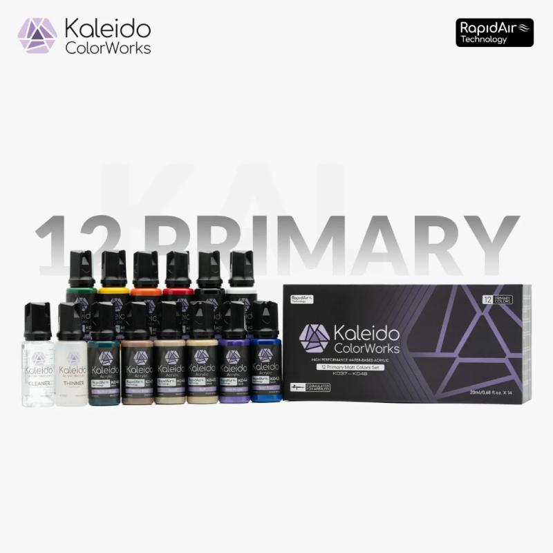 Kaleido Colorworks - 12 Matt Primary Colours Set
