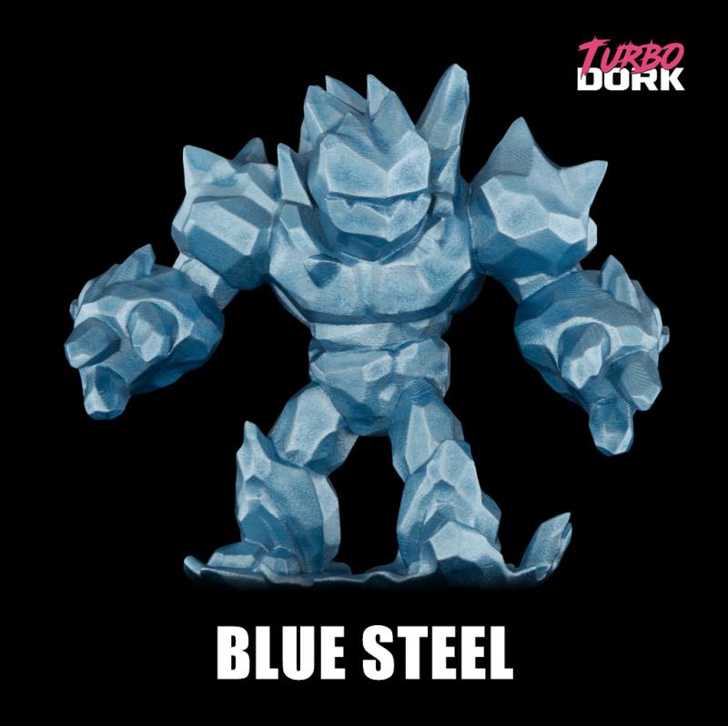 Turbo Dork: Blue Steel Metallic Acrylic Paint 22ml Bottle - Image 2