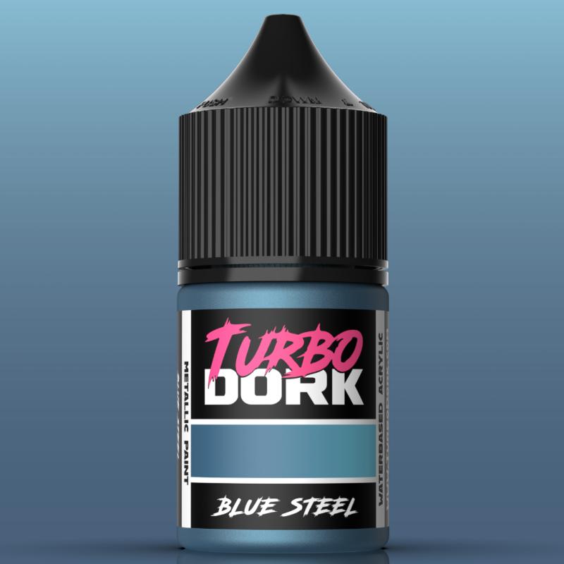 Turbo Dork: Blue Steel Metallic Acrylic Paint 22ml Bottle