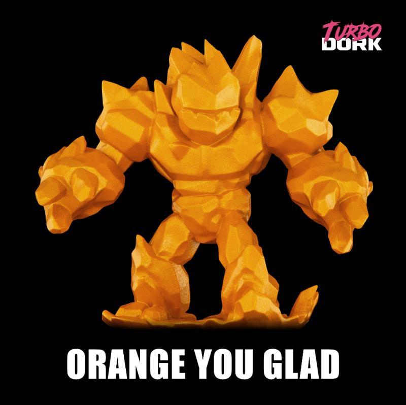 Turbo Dork: Orange You Glad Metallic Acrylic Paint 22ml Bottle - Image 2